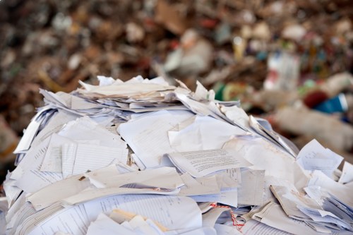 Variety of business waste types